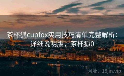 茶杯狐cupfox实用技巧清单完整解析：详细说明版，茶杯狐0