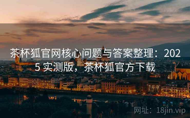 茶杯狐官网核心问题与答案整理：2025 实测版，茶杯狐官方下载